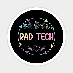 Rad Tech cute floral watercolor Magnet